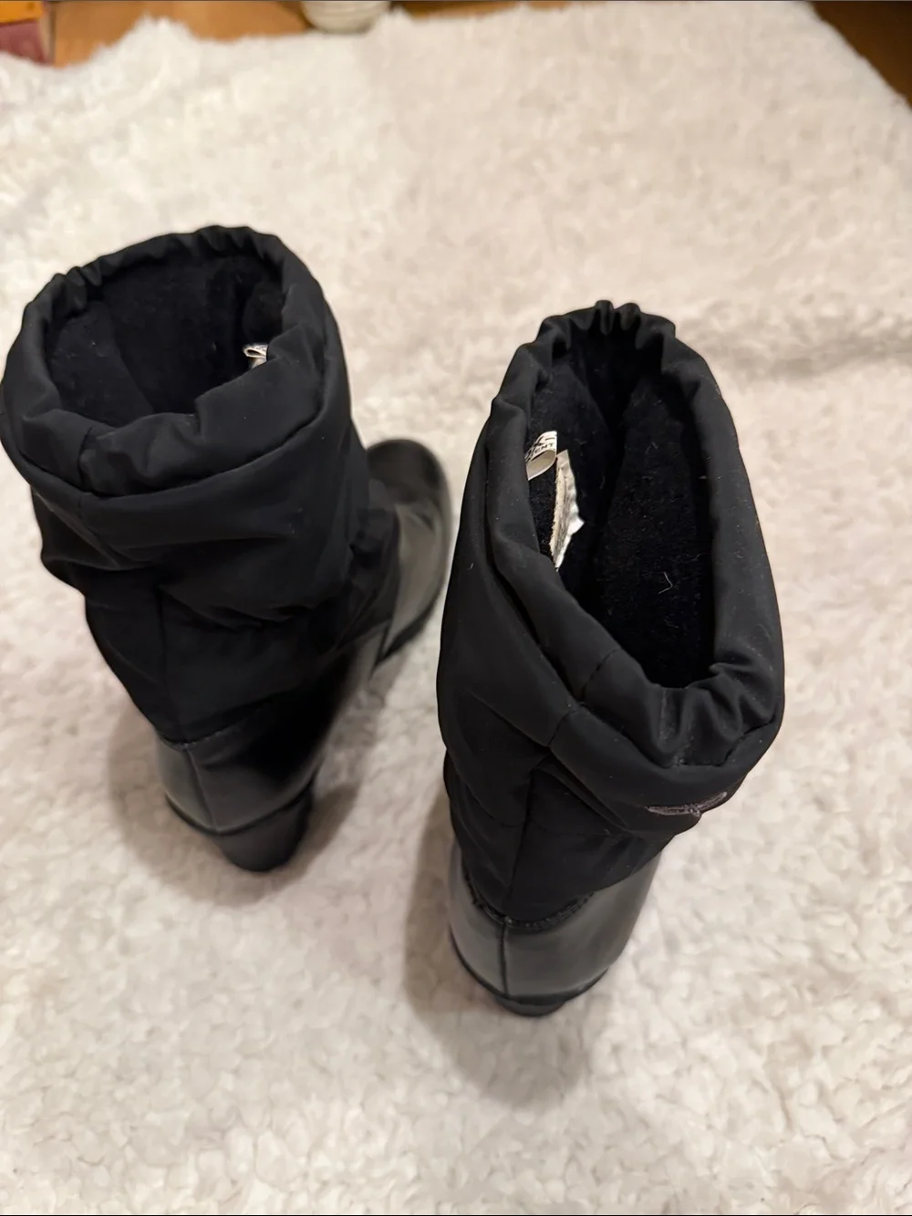 Wedge Ankle Boots in Black - Women's Winter Boots